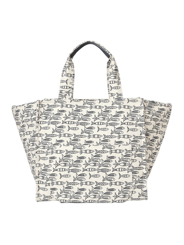 Sardine patterned tote bag