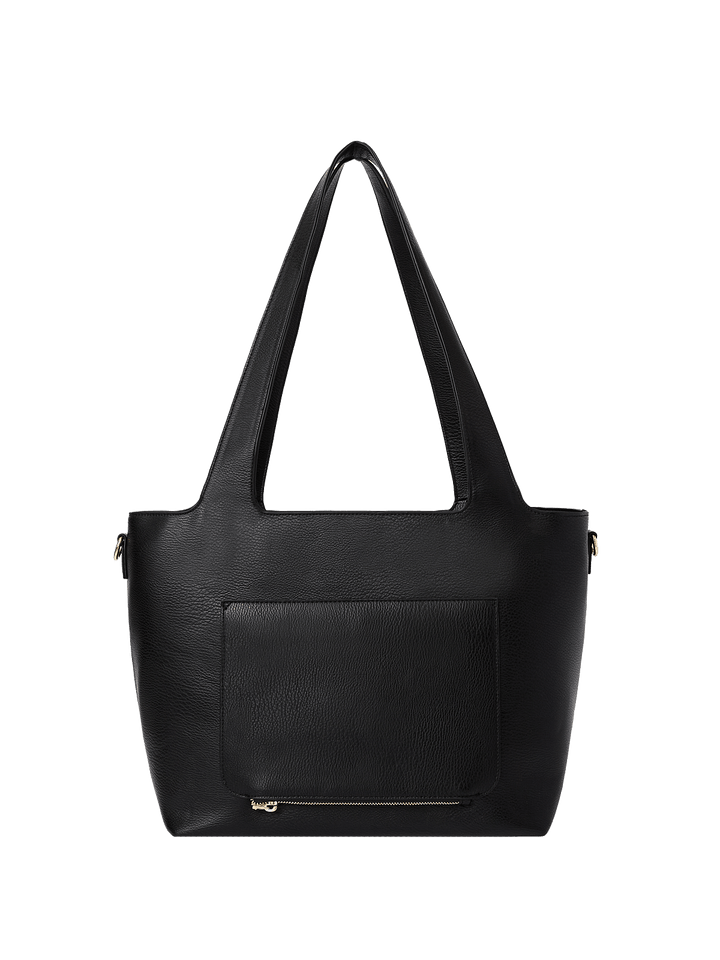 Black handbag on a transparent background