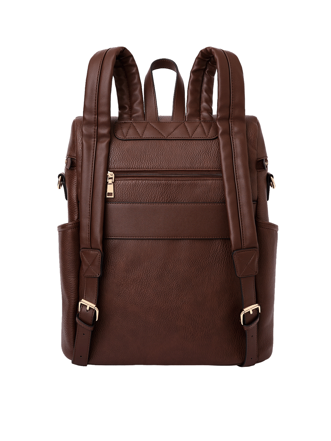 Back view of Commuter Backpack in Espresso with trolley sleeve and padded shoulder straps