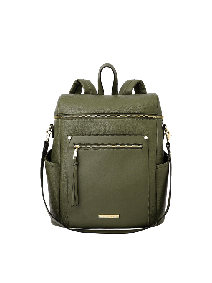 Commuter Backpack in OIive with removable shoulder strap