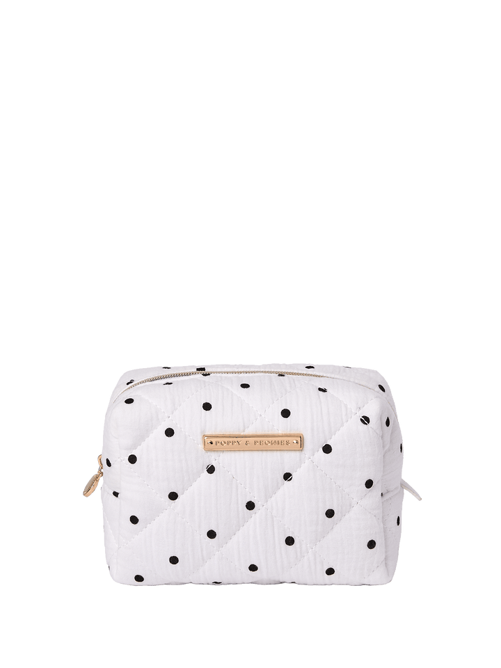 Quilted Cosmetic Case Polka Dot