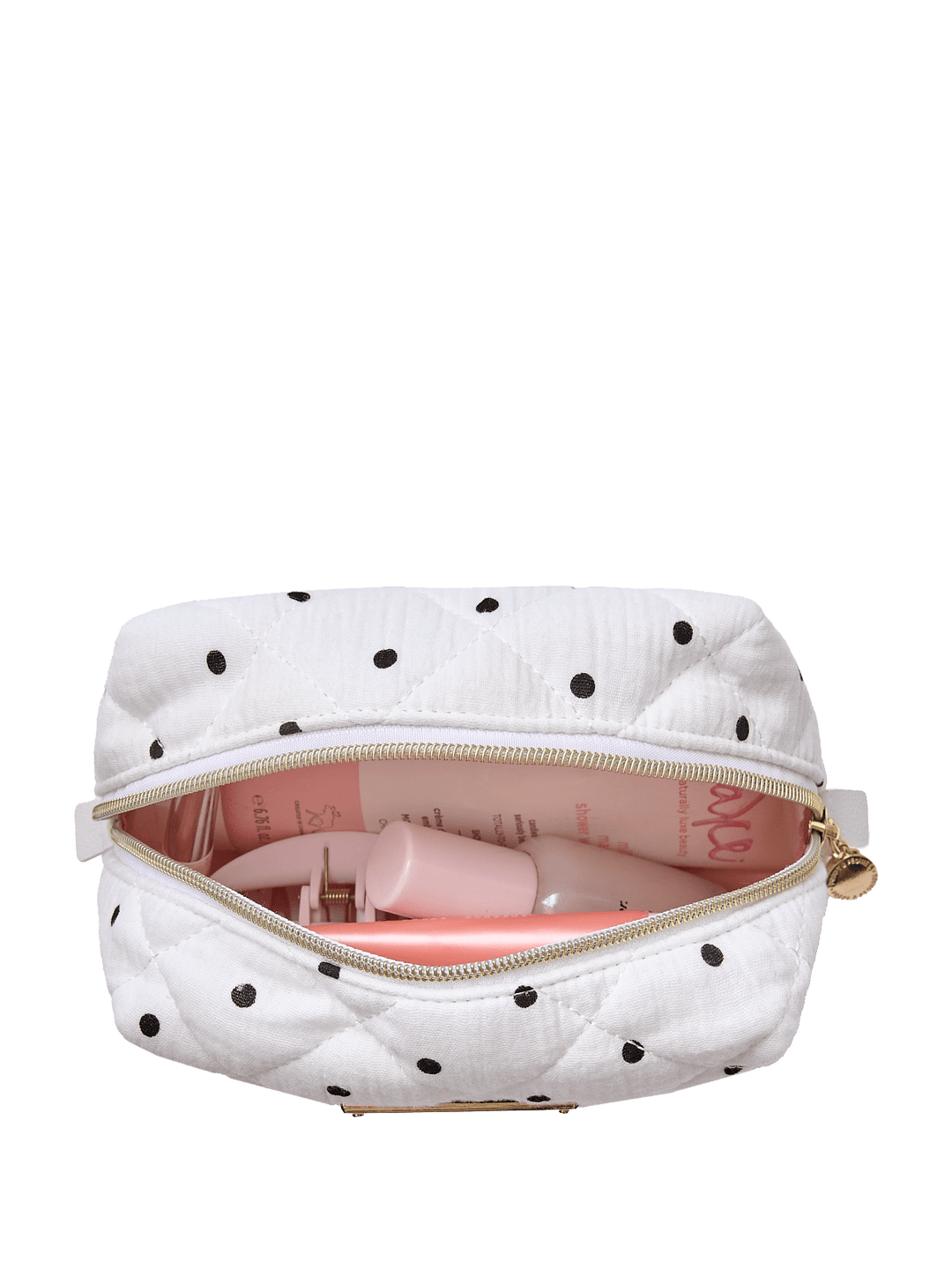 Quilted Cosmetic Case Polka Dot