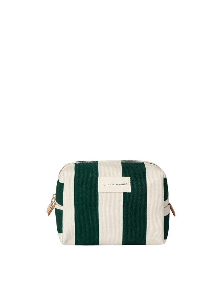 Green Stripe Cosmetic Case