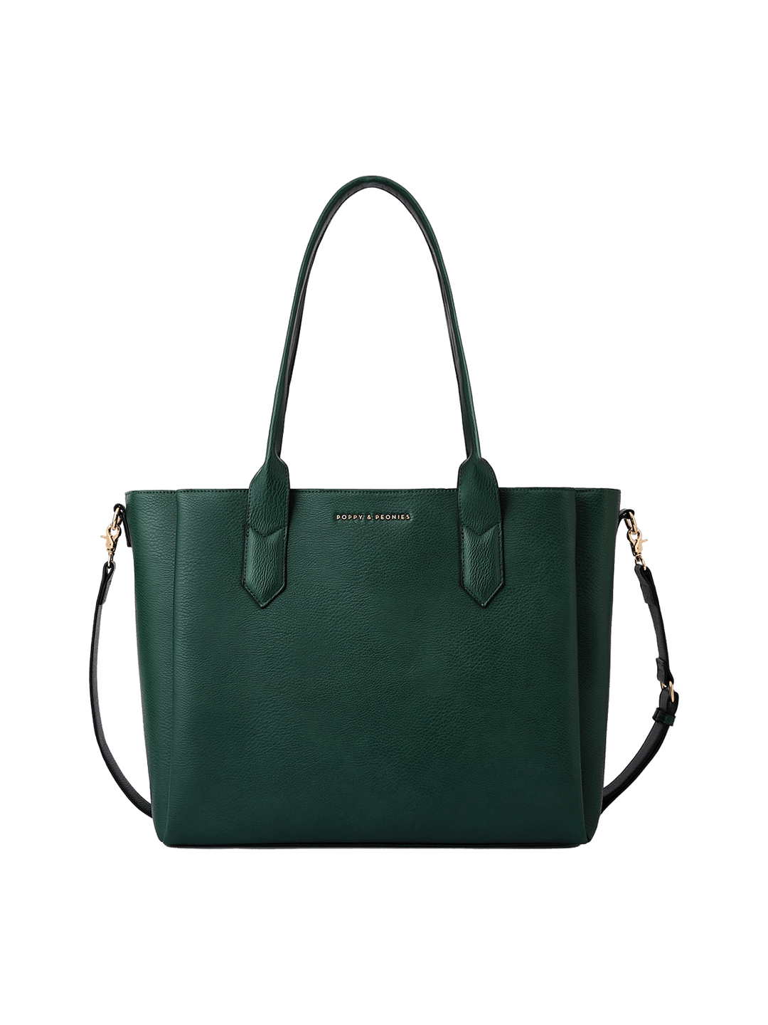 Double Duty Tote in Heritage Green with detachable crossbody strap