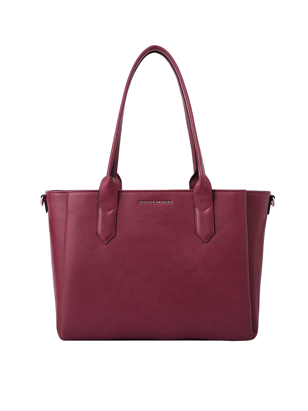 Front view of Double Duty Tote in Berry