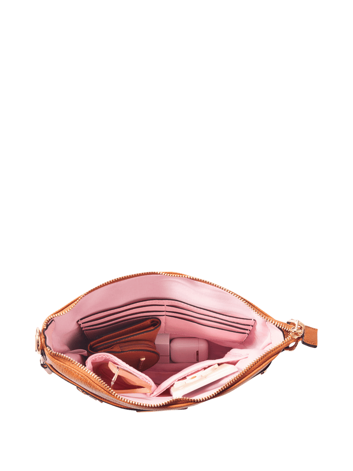the EVERYDAY CROSSBODY cognac