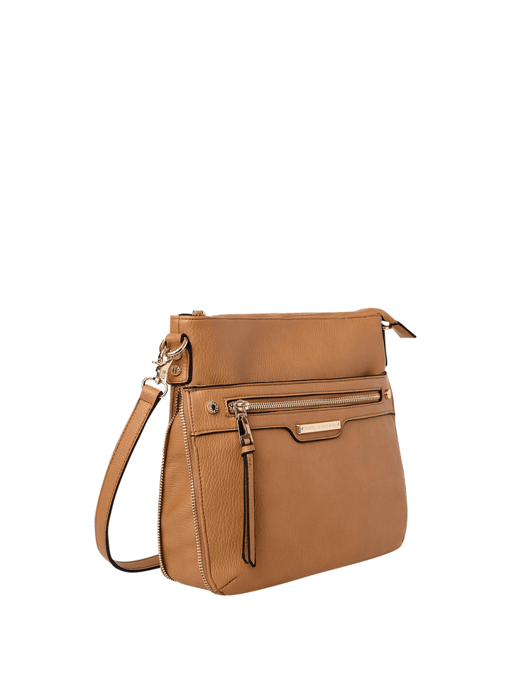 the EVERYDAY CROSSBODY camel