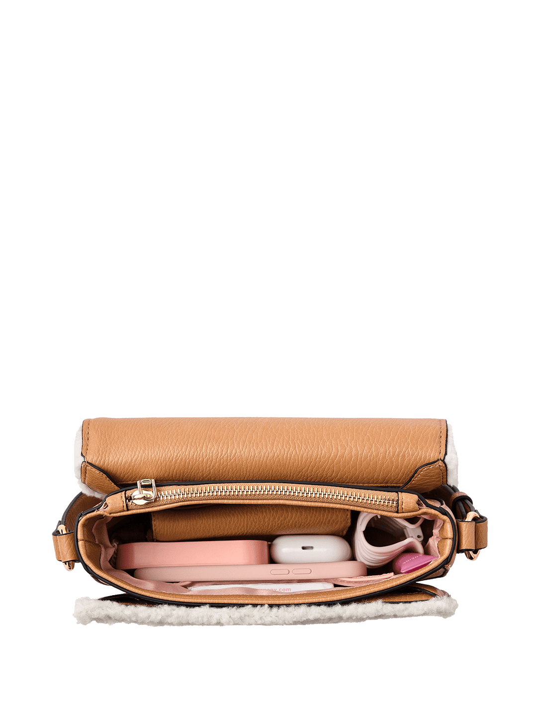 The Icon Crossbody Teddy Faux Fur Cream