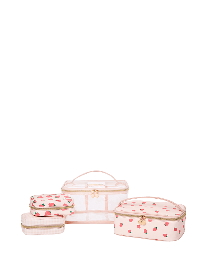Getaway Cosmetic Set Mini Strawberry Print