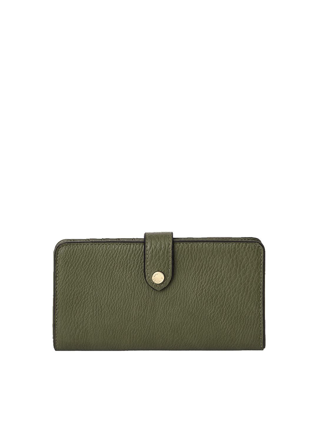 Go Anywhere Wallet in Olive with magnetic tab closure