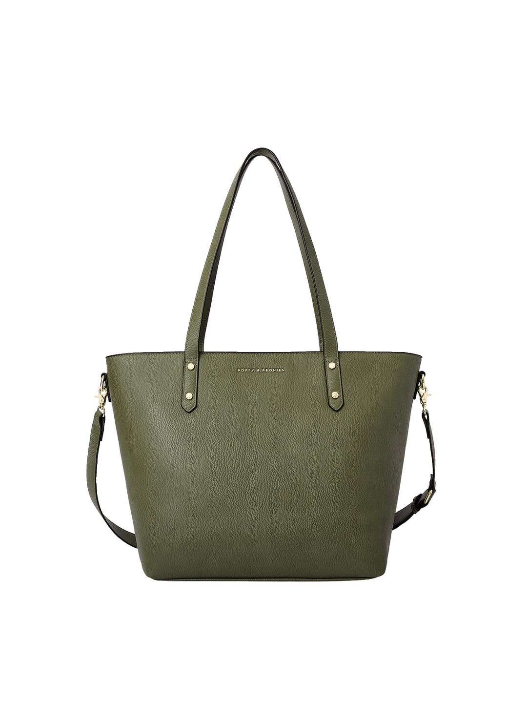Go-Getter Tote in Olive with removable crossbody strap