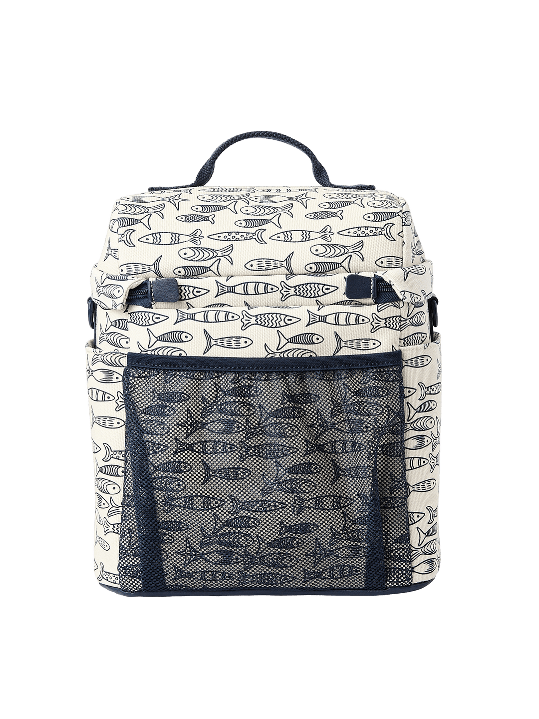 Lunch bag with a sardine pattern