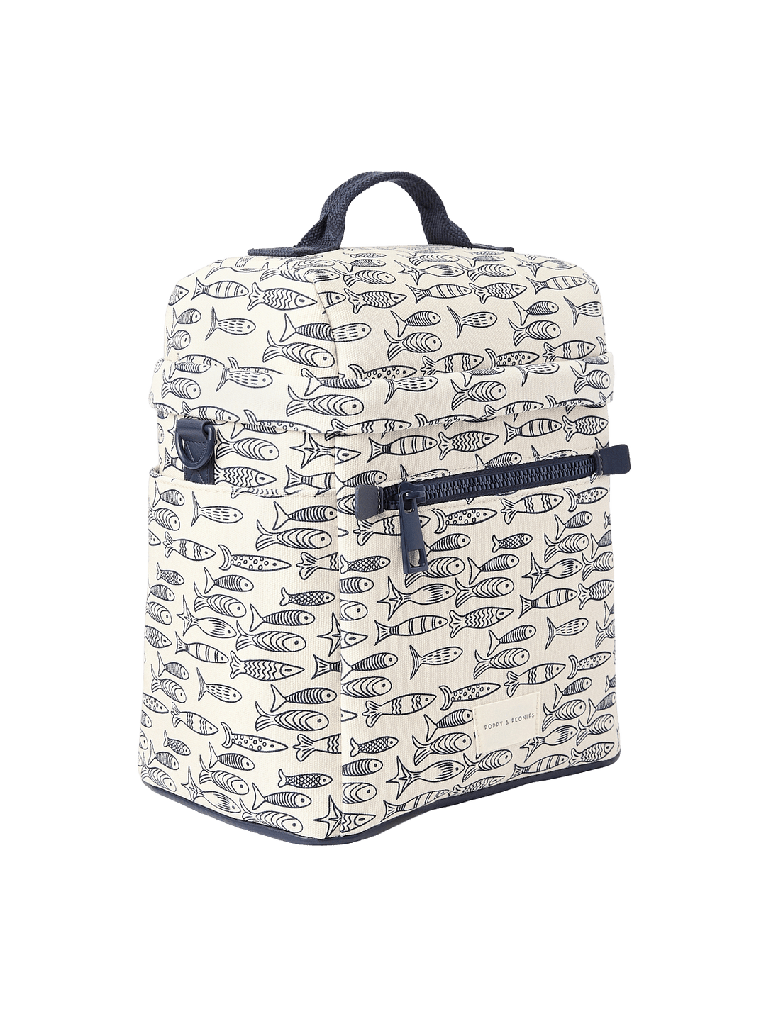 Lunch bag with a sardine pattern