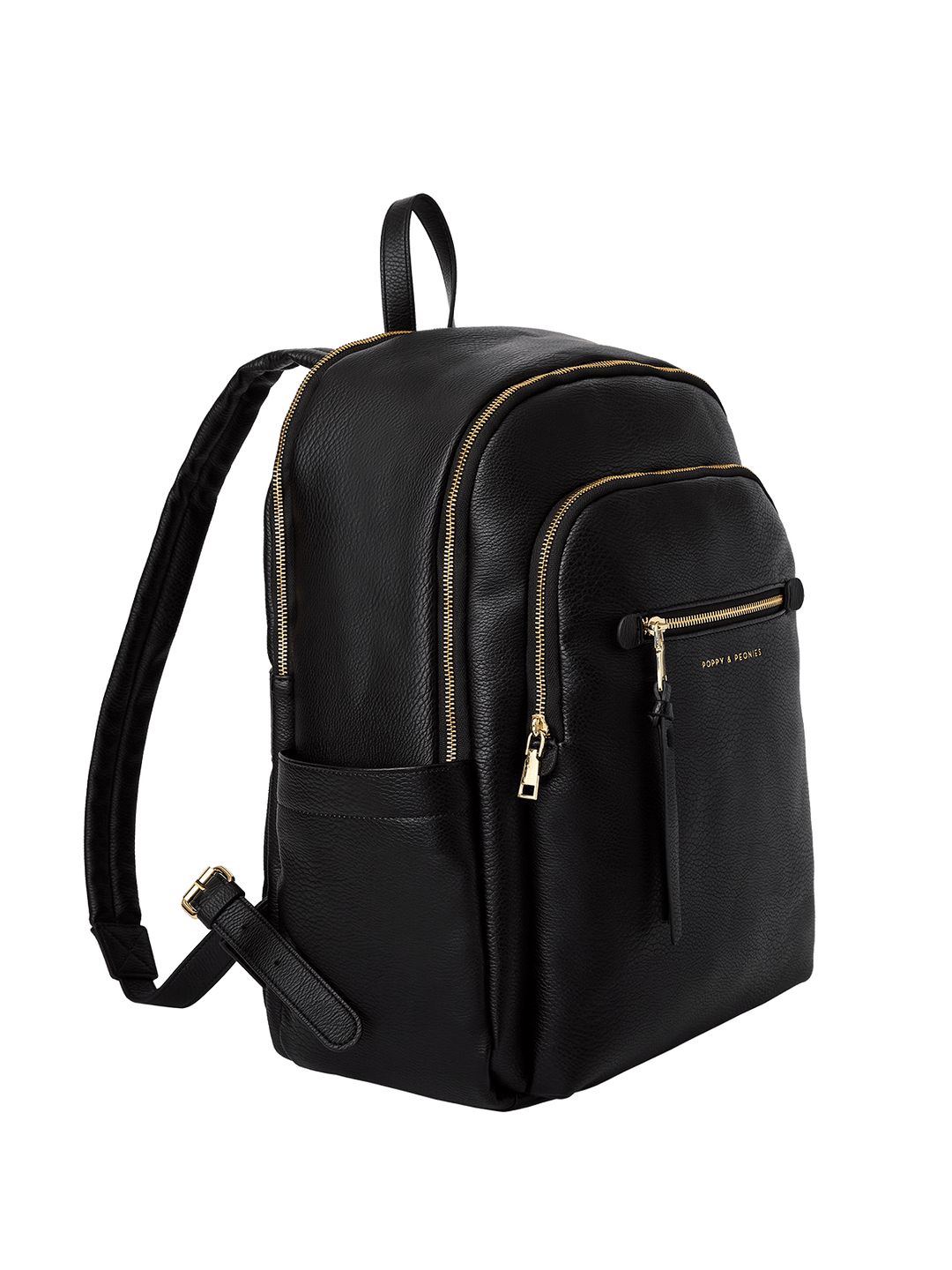 black and leather trans backpack Detour Backpack Black
