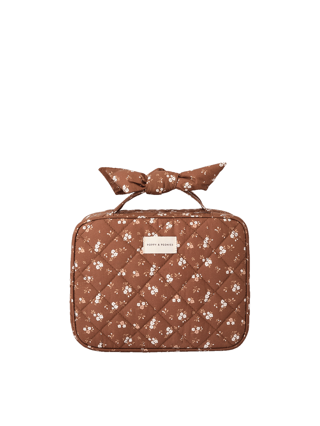 Small Hook Me Up Cosmetic Case in Brown Floral