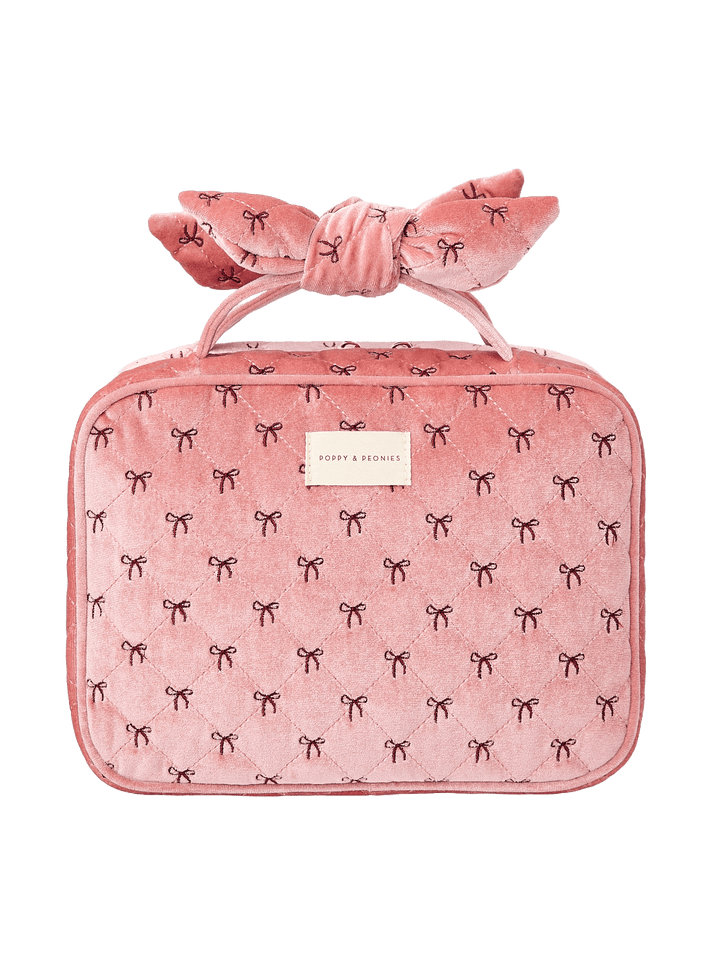 Hook Me Up Cosmetic Case Pink Velvet