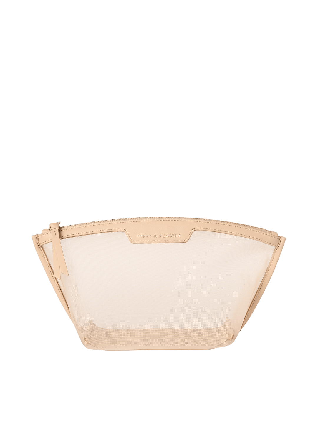Nude mesh cosmetic bag
