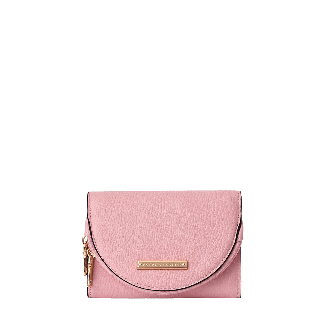 Pink vegan leather wallet