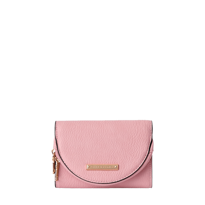 Pink vegan leather wallet