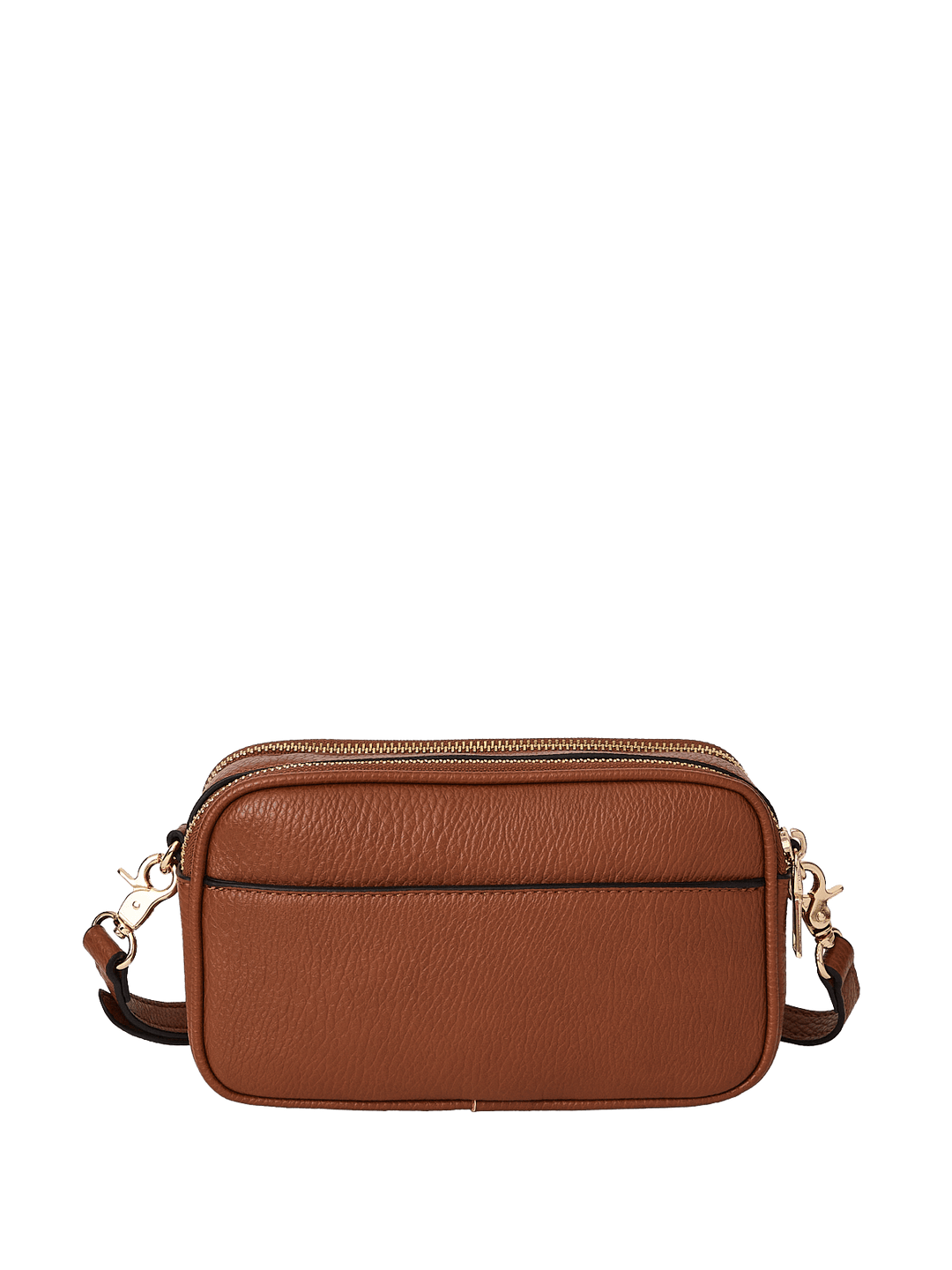 Brown vegan leather crossbody bag 