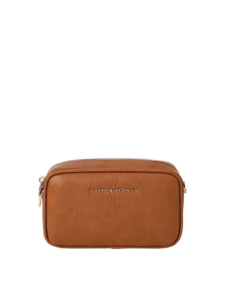 Brown vegan leather bag