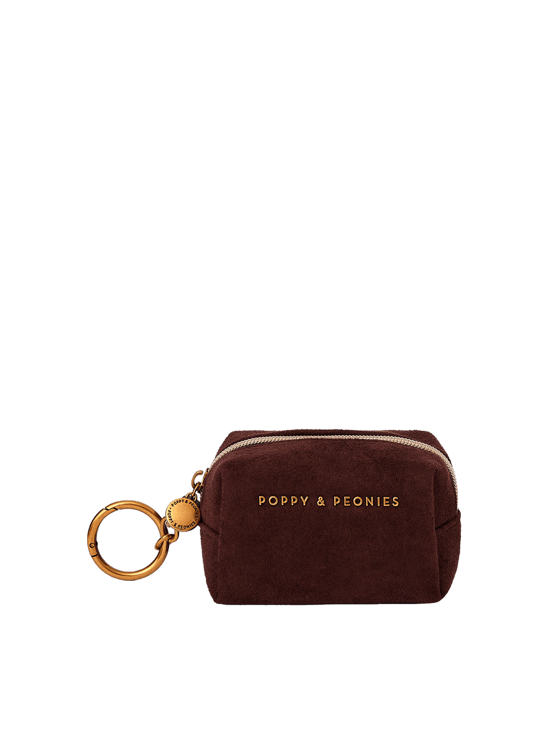 Poppy & Peonies Tag Along in Espresso Suede
