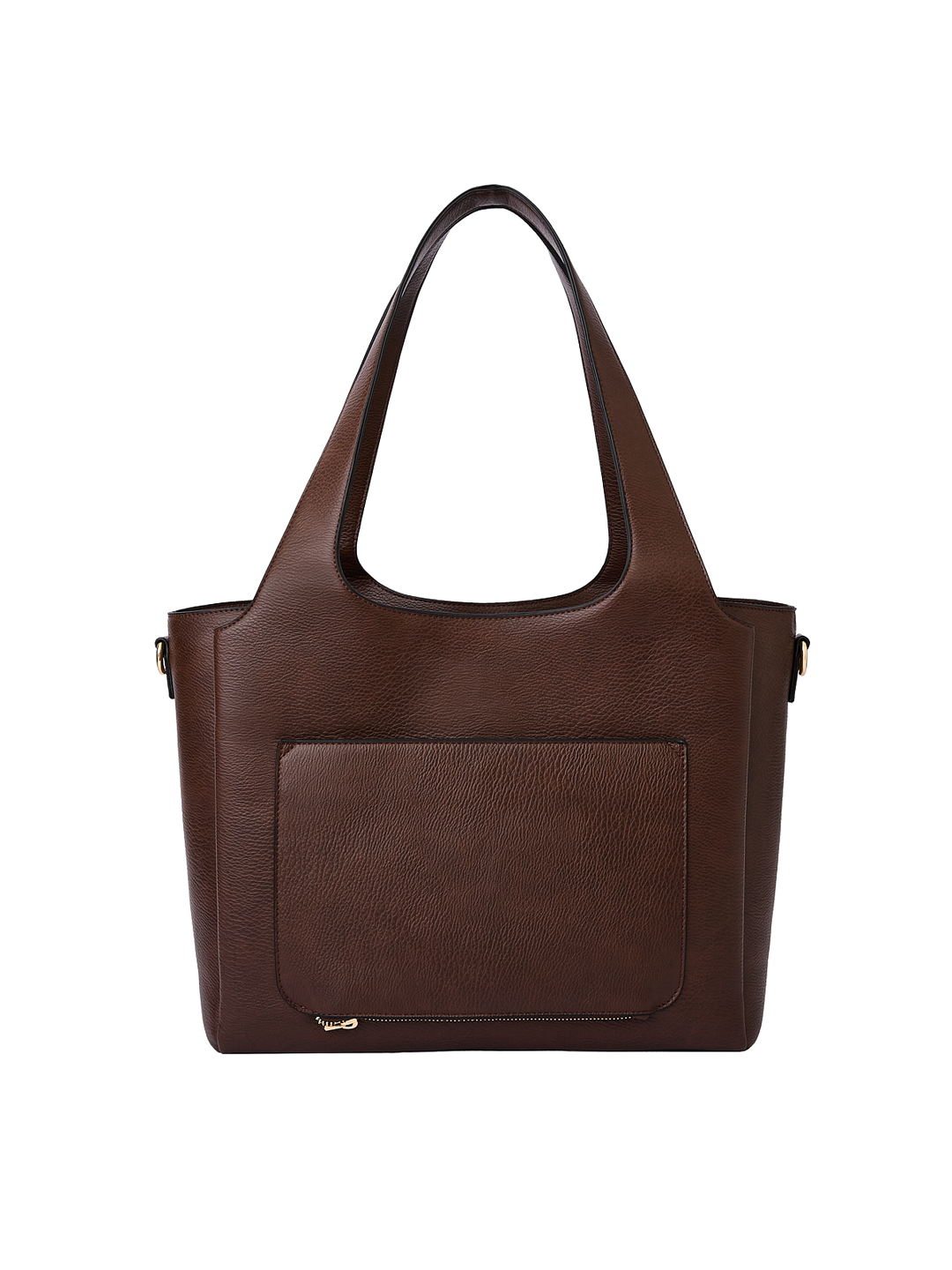 Poppy & Peonies The Companion Tote in Espresso back view, featuring the exterior trolley sleeve pocket and structured silhouette.