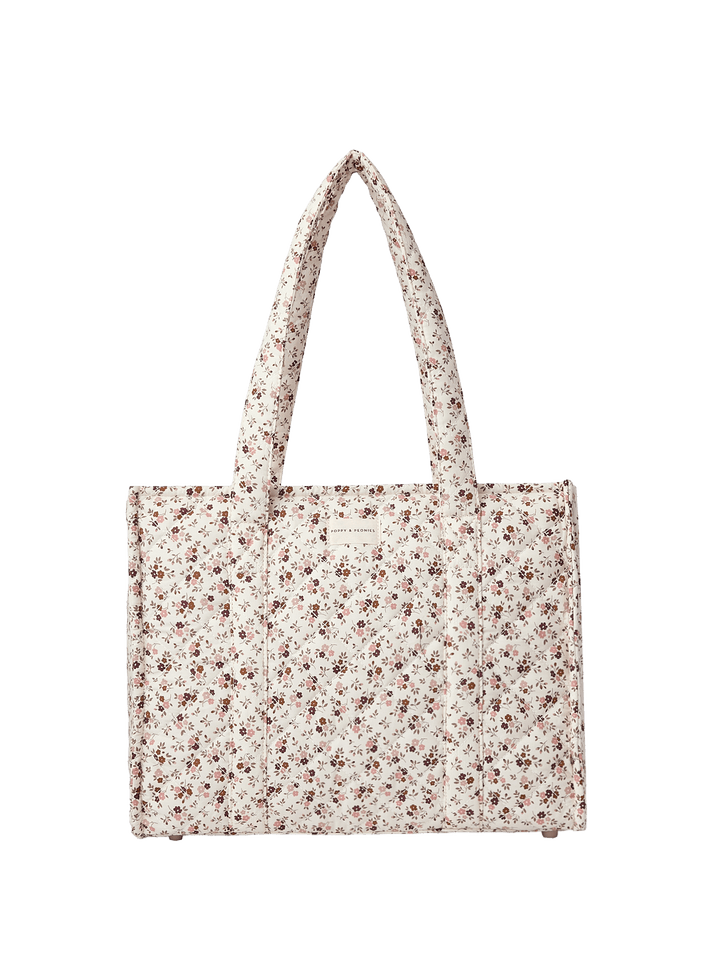 Floral-patterned tote bag 