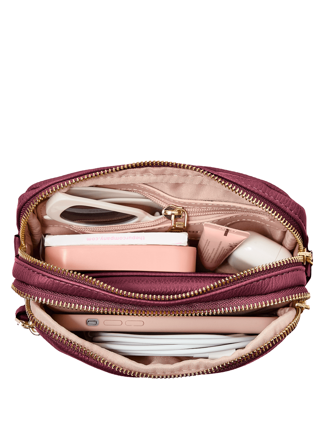 On The Run Belt Bag Vegan Leather Berry
