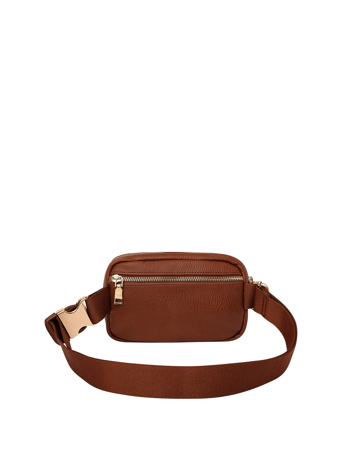On The Run Belt Bag Vegan Leather Chestnut Poppy and Peonies