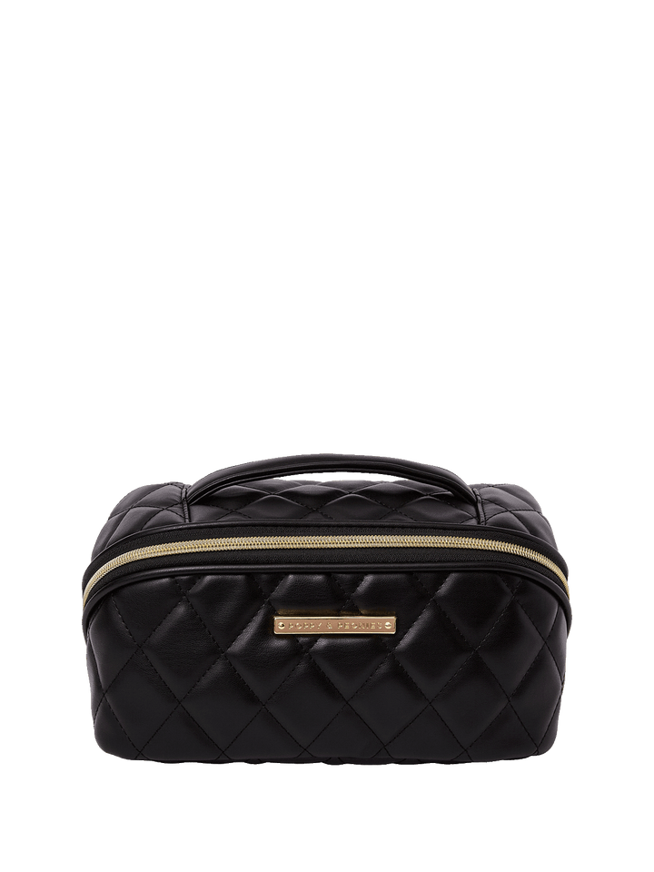 Open and Glow Cosmetic Quilted Black