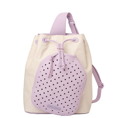 Front of a Poppy and Peonies Pickleball Sling Bag with paddle holder