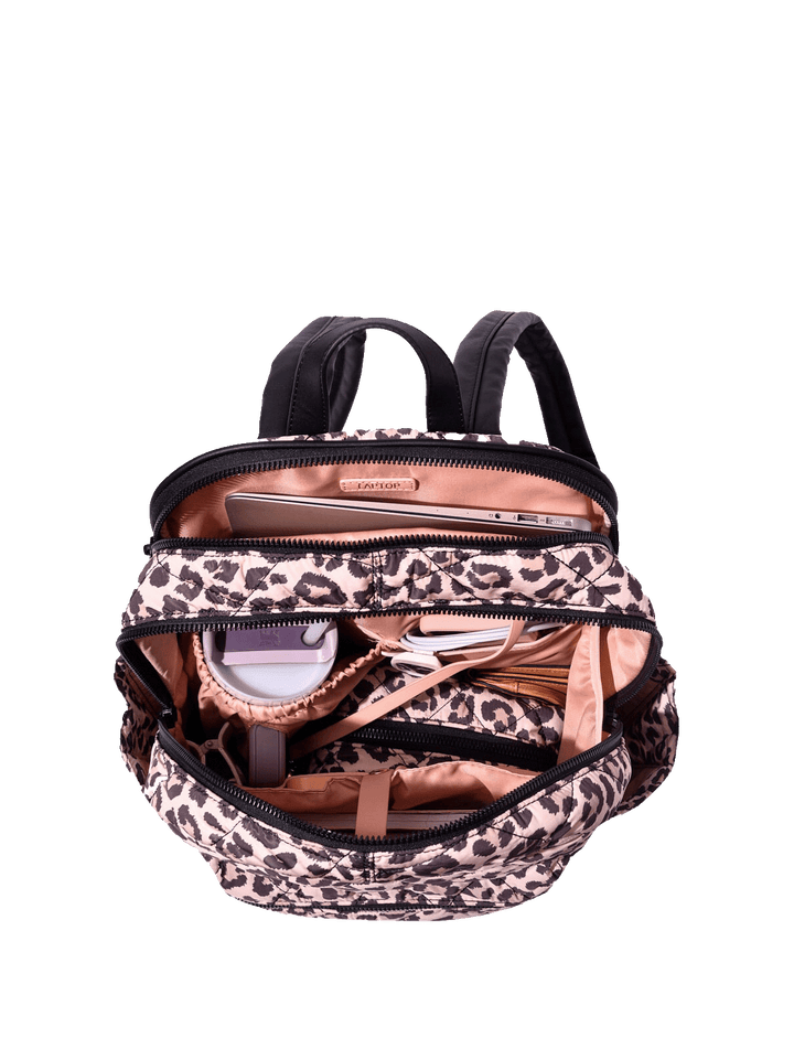 Quilted Brooklyn Backpack leopard