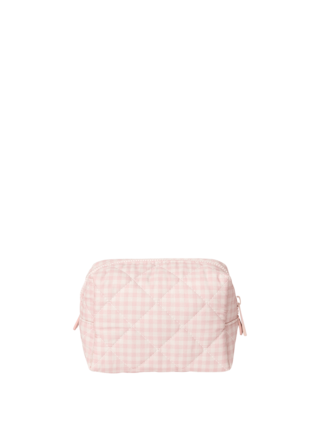 Quilted Cosmetic Case Pink Gingham