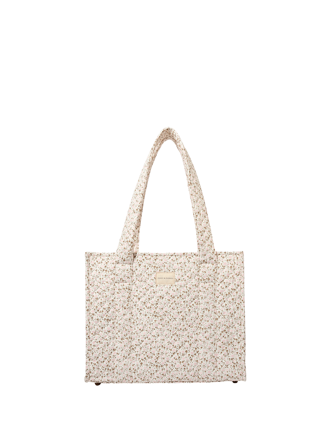 On The Go Tote Brown Floral