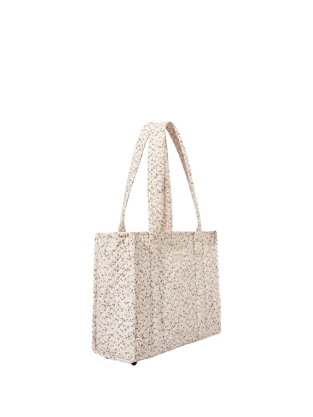 On The Go Tote Brown Floral