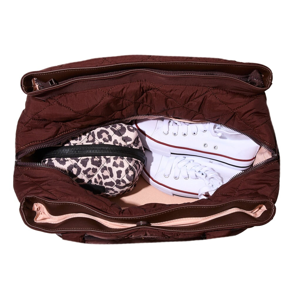 VOYAGER quilted espresso