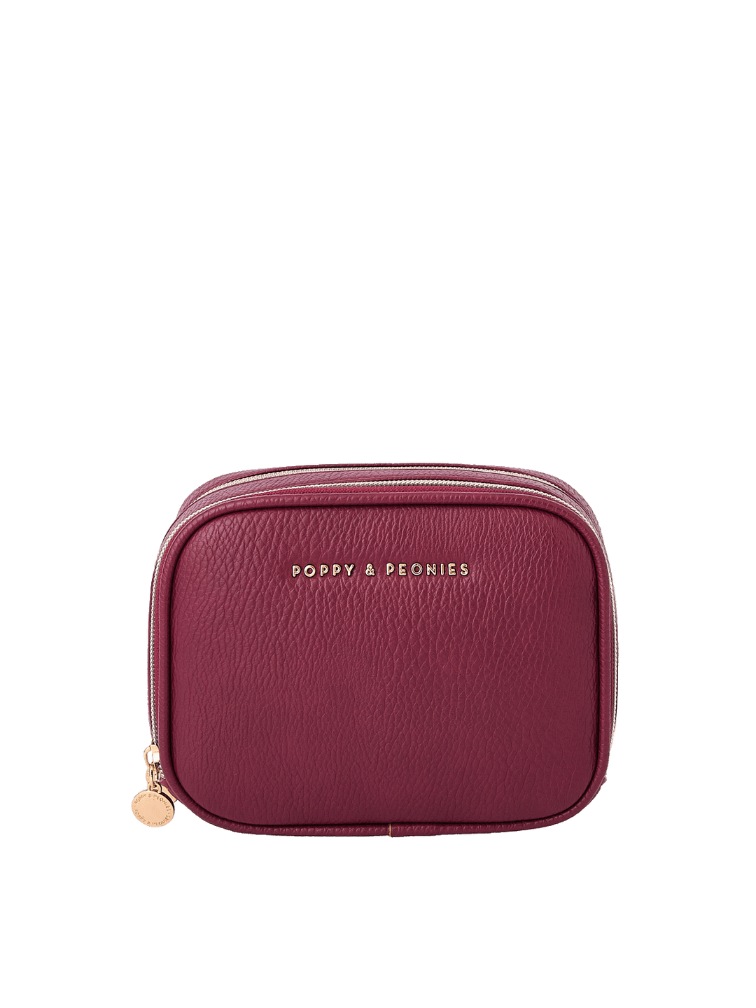 Pretty Connected Case in Berry with dual zip compartments