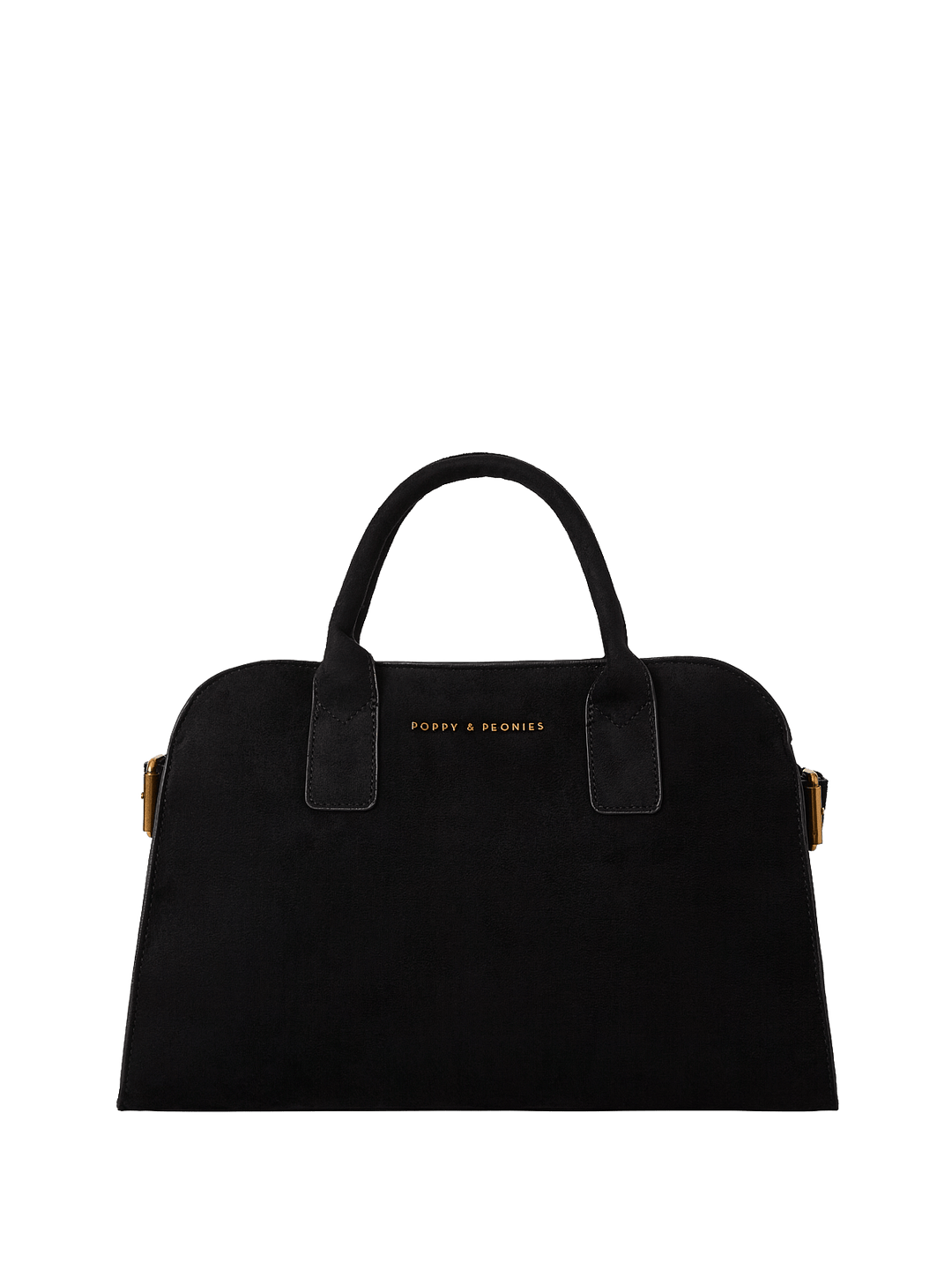 black vegan suede traveller tote bag Mini Uptown Tote Black Suede