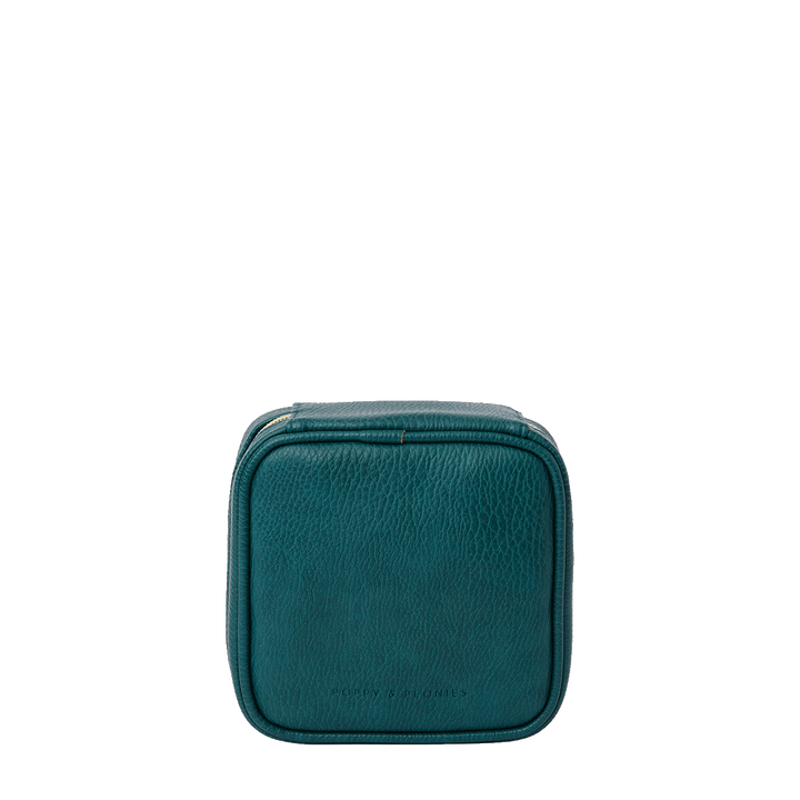 Teal vegan leather tech case 