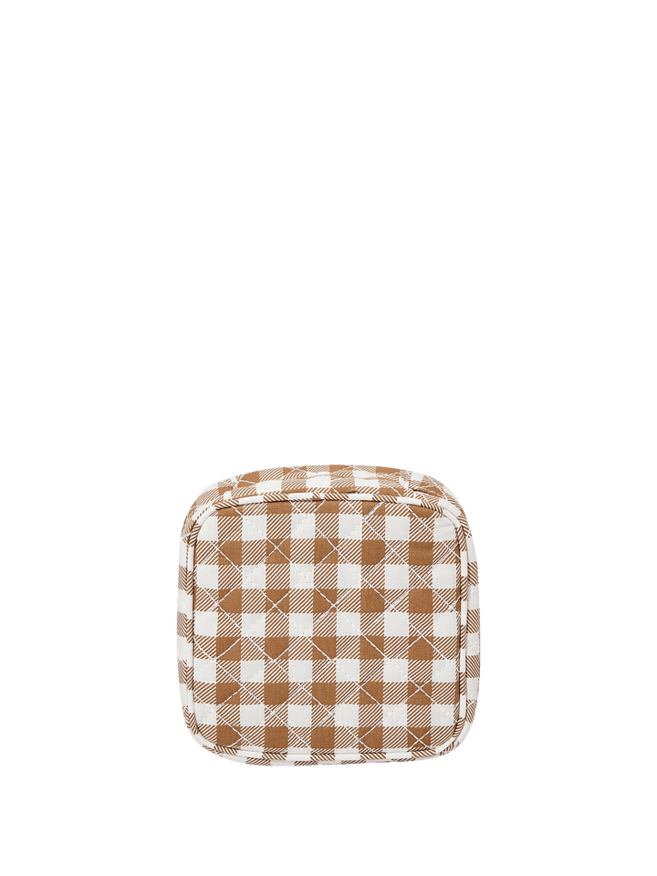 The Quilted Teched Out Case Brown Gingham