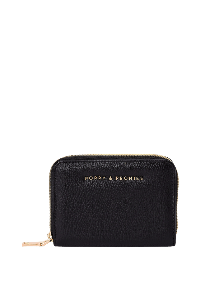Front view of The Grab and Go Wallet in Black