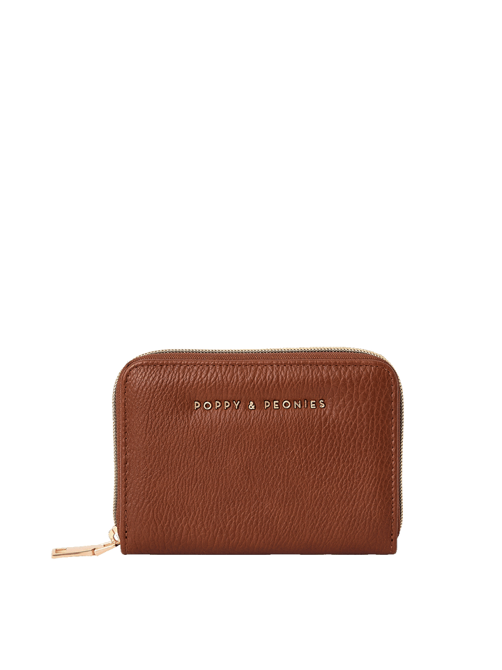 Front view of The Grab and Go Wallet in Chestnut