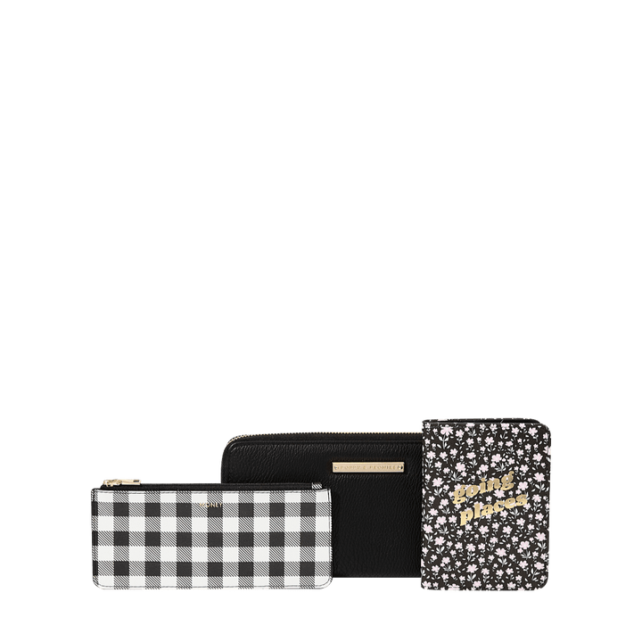 Wanderlust Travel Wallet Black