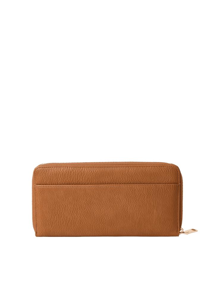 Brown vegan leather wallet