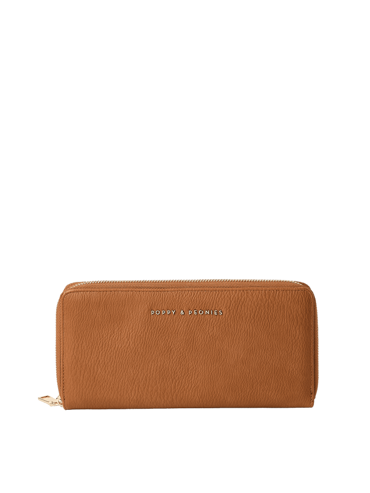 Brown vegan leather wallet 
