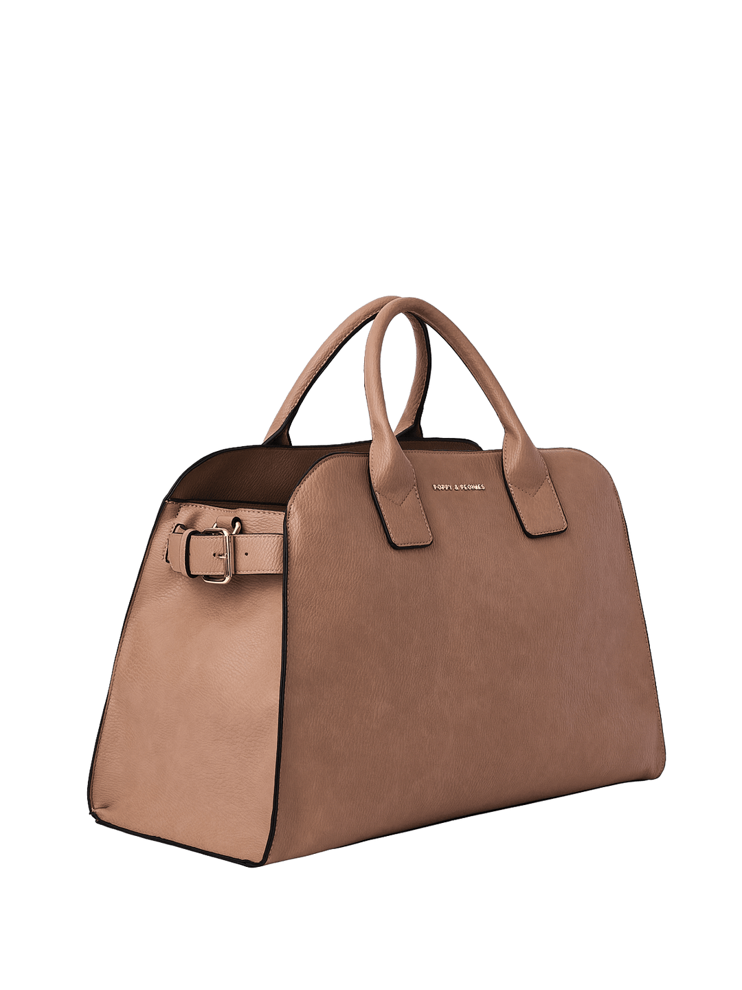 Light brown vegan leather tote bag 