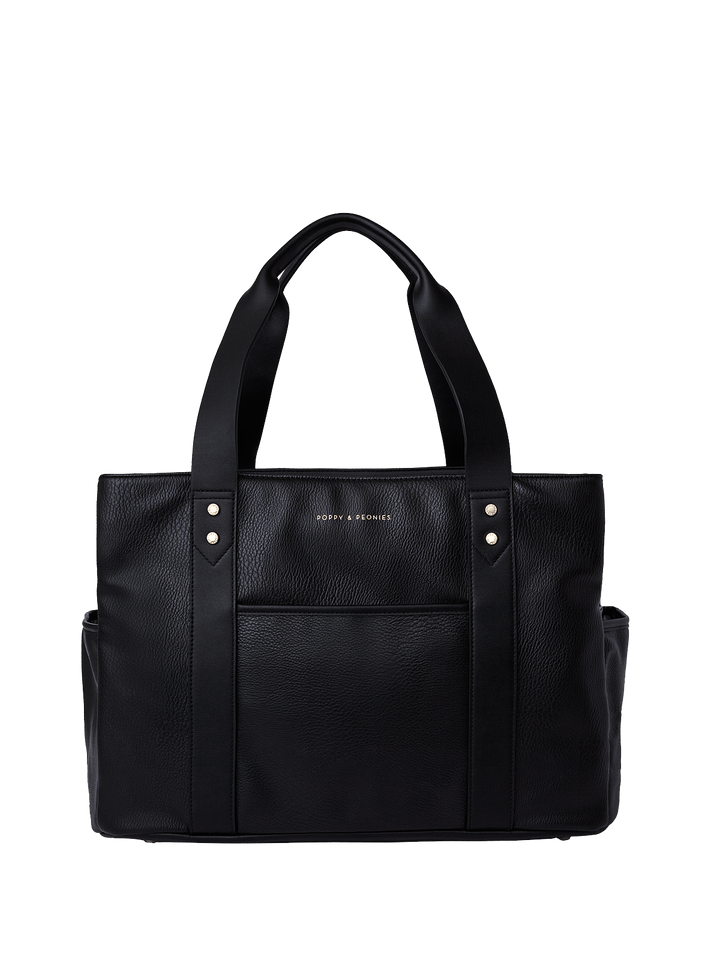 Mini Voyager tote in Black with removable crossbody strap