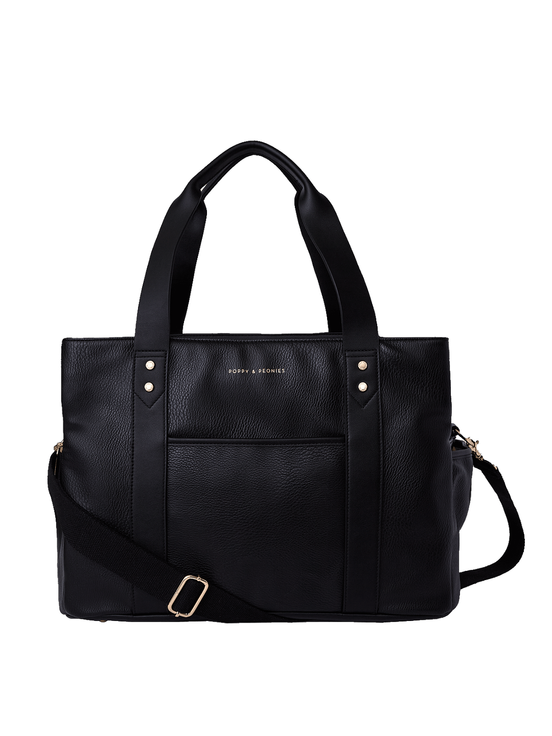 Front view of Mini Voyager tote in Black
