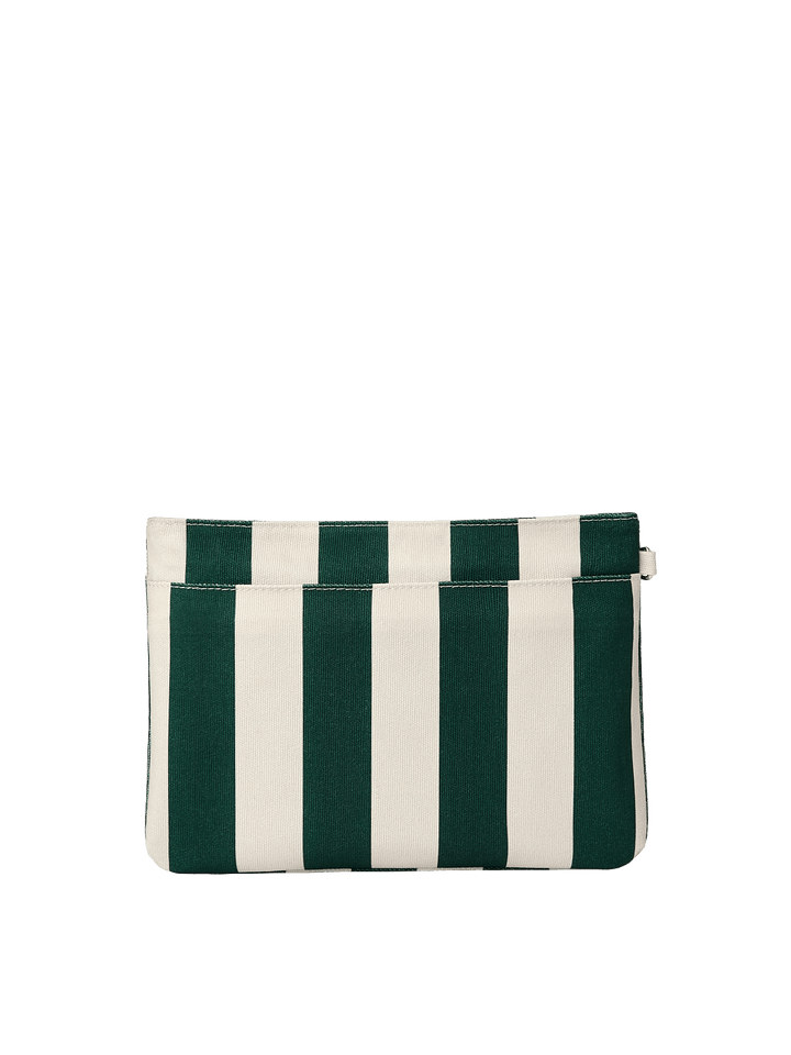 Green and white striped wet bag